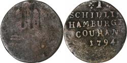World Coins - Free Hanseatic city of Hamburg, Schilling, 1794, Hamburg, Billon,