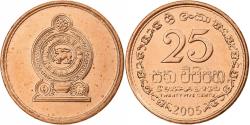 World Coins - Sri Lanka, 25 Cents, 2005, Copper Plated Steel, , KM:141.2b