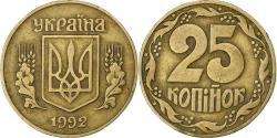 World Coins - Ukraine, 25 Kopiyok, 1992, Kyiv, Aluminum-Bronze, , KM:2.2