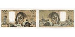 World Coins - France, 500 Francs, Pascal, 1974-09-05, T.41, AU(50-53)