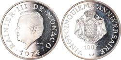 World Coins - Coin, Monaco, 100 Francs, 1974, , Silver, KM:M3, Gadoury:168