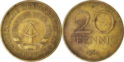 World Coins - Coin, GERMAN-DEMOCRATIC REPUBLIC, 20 Pfennig, 1984, Berlin, , Brass