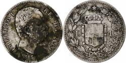 World Coins - Italy, Umberto I, Lira, 1886, Rome, Silver, , KM:24.1