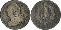 World Coins - France, Louis XVI, 2 sols Français, 1793 / AN 5, Strasbourg, Copper,