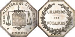 World Coins - France, Token, Notaires de l'Arrondissement d'Issoudun, Indre, n.d., Silver