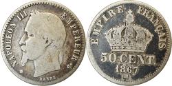 World Coins - Coin, France, Napoleon III, Napoléon III, 50 Centimes, 1867, Strasbourg