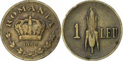 World Coins - Romania, Carol II, 1 Leu, 1940, Bucarest, Nickel brass, , KM:56