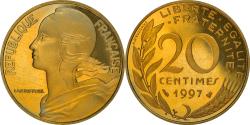 World Coins - Coin, France, Marianne, 20 Centimes, 1997, Paris, Proof / BE,