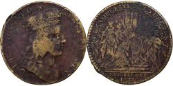 World Coins - France, Token, Louis XV, Coronation in Reims, 1722, Brass,