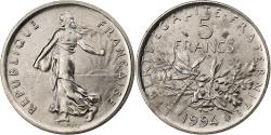 World Coins - France, 5 Francs, Semeuse, 1994, Pessac, Copper-nickel, , Gadoury:771