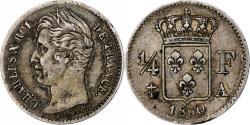 World Coins - France, Charles X, 1/4 Franc, 1830, Paris, Silver, , Gadoury:353