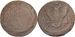 World Coins - Russia, Catherine II, 5 Kopeks, 1770, Ekaterinbourg, Copper, , KM:59.3