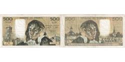 World Coins - France, 500 Francs, Pascal, 1979-06-07, A.101, VF(30-35)
