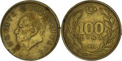 World Coins - Turkey, 100 Lira, 1990, Aluminum-Bronze, , KM:988