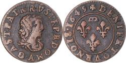 World Coins - Coin, France, Gaston d'Orléans, Denier Tournois, (1627-1650), Trévoux