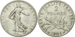 World Coins - Coin, France, Semeuse, 2 Francs, 1901, Paris, , Silver, KM:845.1