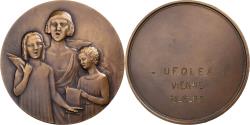 World Coins - France, Medal, U.F.O.L.E.A, Vienne, Chant, 1953, Bronze, Lamourdedieu,
