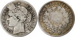 World Coins - France, Franc, Cérès, 1850, Strasbourg, Silver, VG(8-10), Gadoury:457