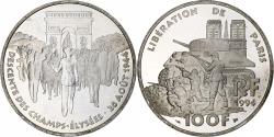 World Coins - France, 100 Francs, Libération de Paris, 1994, Monnaie de Paris, BE, Silver