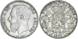 World Coins - Coin, Belgium, Leopold II, 5 Francs, 5 Frank, 1870, Brussels, , Silver