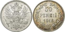 World Coins - Finland, Nicholas II, 50 Penniä, 1916, Silver, , KM:2.2