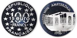 World Coins - Coin, France, Monnaie de Paris, Magere Brug à Amsterdam, 100 Francs-15 Euro