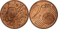 World Coins - France, 2 Euro Cent, 1999, Paris, , Copper Plated Steel, KM:1283