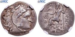 Ancient Coins - Coin, Thrace, Lysimachos, Drachm, 305-281 BC, Kolophon, graded, NGC, VF