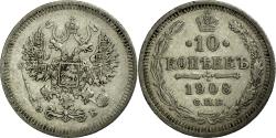 World Coins - Coin, Russia, Nicholas II, 10 Kopeks, 1908, Saint-Pétersbourg,