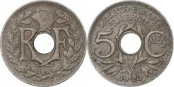 World Coins - France, 5 Centimes, Lindauer, 1920, Paris, Copper-nickel,