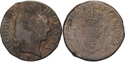 World Coins - France, Louis XV, Sol d'Aix, 1766, Aix-en-Provence, Copper,