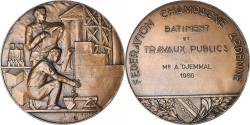 World Coins - France, Medal, French Fifth Republic, Federation Champagne Ardenne - Batiment et