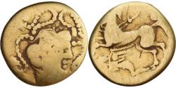 Ancient Coins - Veneti, 1/4 statère à la petite tête nue, 2nd century BC, Gold,