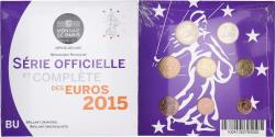 World Coins - France, Coffret 1c. à 2€, BU, 2015, MDP, Silver,