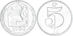 World Coins - Coin, Czechoslovakia, 5 Haleru, 1990