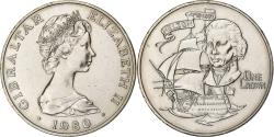 World Coins - Gibraltar, Elizabeth II, Crown, 1980, British Royal Mint, Copper-nickel