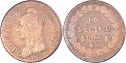 World Coins - Coin, France, Dupré, Decime, AN 8, Strasbourg, , Bronze, KM:644.4