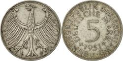 World Coins - Coin, GERMANY - FEDERAL REPUBLIC, 5 Mark, 1951, Stuttgart, , Silver