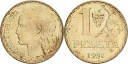 World Coins - Spain, Rubia, Peseta, 1937, , Bronze-Aluminium, KM:755