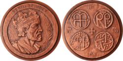 World Coins - France, Medal, Pépin le Bref, History, 1979, Hachelle, , Copper
