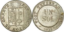 World Coins - Coin, SWISS CANTONS, GENEVA, Sol, 1833, , Billon, KM:120