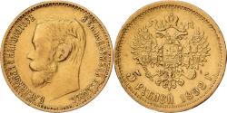 World Coins - Russia, Nicholas II, 5 Roubles, 1898, St. Petersburg, Gold, , KM:62