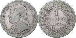World Coins - ITALIAN STATES, PAPAL STATES, Pius IX, Lira, 1866, Rome, Silver,