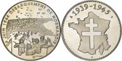 World Coins - France, Medal, 1939-1945, Débarquement de Normandie, Copper-nickel, Jimenez