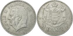 World Coins - Coin, Monaco, Louis II, 5 Francs, 1945, Poissy, , Aluminum, KM:122