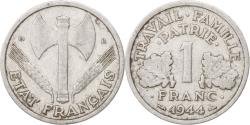 World Coins - France, 1 Franc, Bazor, 1944, Beaumont-Le-Roger, Aluminum,