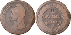 World Coins - Coin, France, Decime, AN 5, Paris, Modification du 2 décimes,