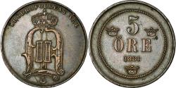 World Coins - Coin, Sweden, Oscar II, 5 Öre, 1881, , Bronze, KM:736