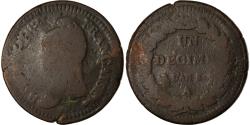 World Coins - Coin, France, Dupré, Decime, AN 5, Paris, Refrappage du 2 décimes,