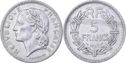 World Coins - France, 5 Francs, Lavrillier, 1945, Paris, Aluminum, , KM:888b.1